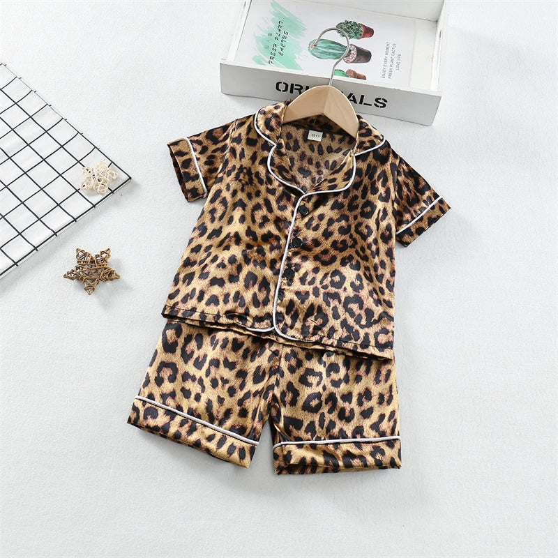 New Summer Baby Clothes Suit Children Boys Sleepwear Shirt Shorts 2Pcs/Sets Kids Girls Pajamas Toddler Costume Infant Tracksuits