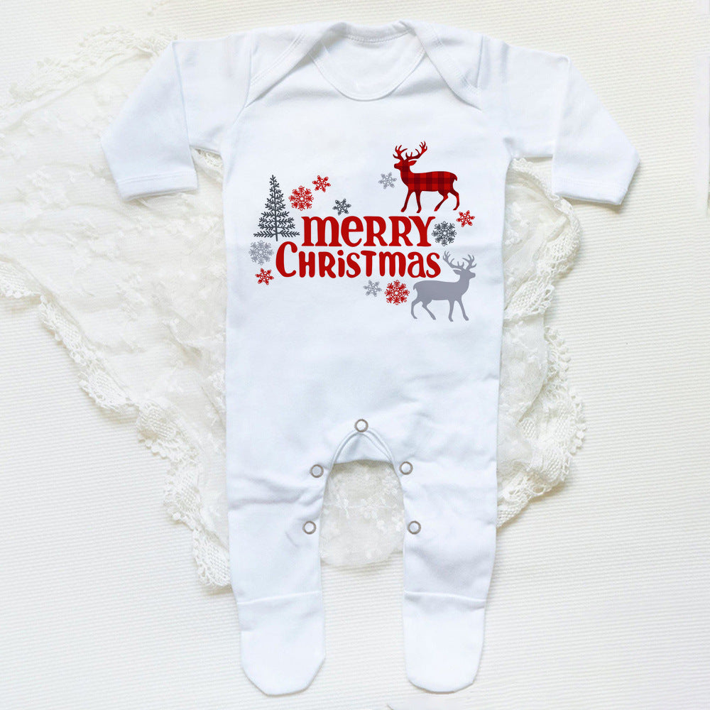First Christmas Babygrow Sleepsuit Xmas Infant Sleepsuit Boys Girls Cute Clothes Toddler Christmas Gift Baby Xmas Party Outfits
