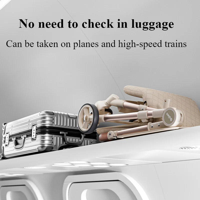 Baby Stroller Foldable Travel Umbrella Cart Lightweight & Compact Reclining Pocket Stroller with Music & Light Canopy for Babies