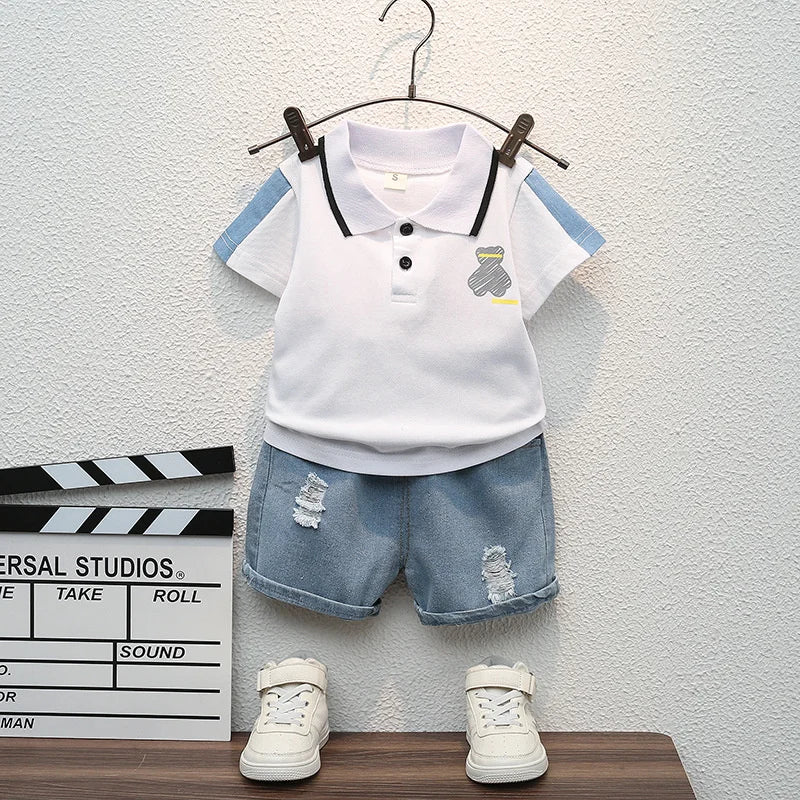 New Summer Fashion Baby Clothes Suit Children Boys Girls T-Shirt Shorts 2Pcs/Sets Toddler Casual Cotton Costume Kids Tracksuits