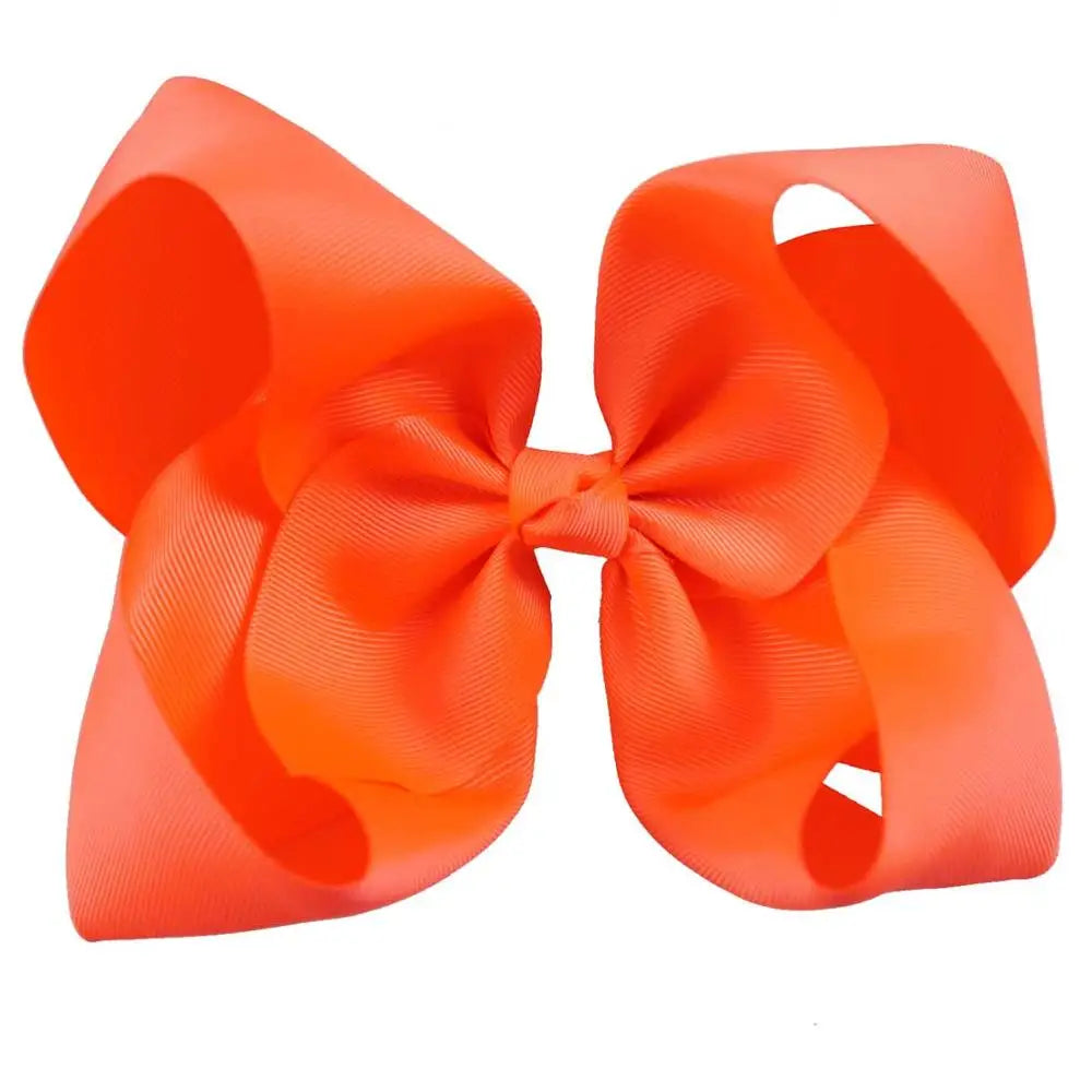 60 Colors Boutique 8" Large Solid Grosgrain Ribbon Hair Bow Clips Barrettes for Women Girls Accessories