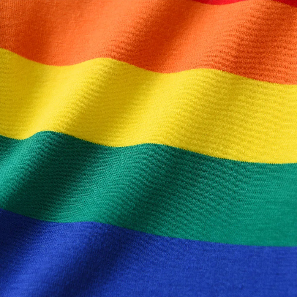 VIKITA Kids Rainbow Print Colorful Leggings Girls Cotton Casual Daily School Pencil Pants Girls Striped Skinny Fashion Trousers