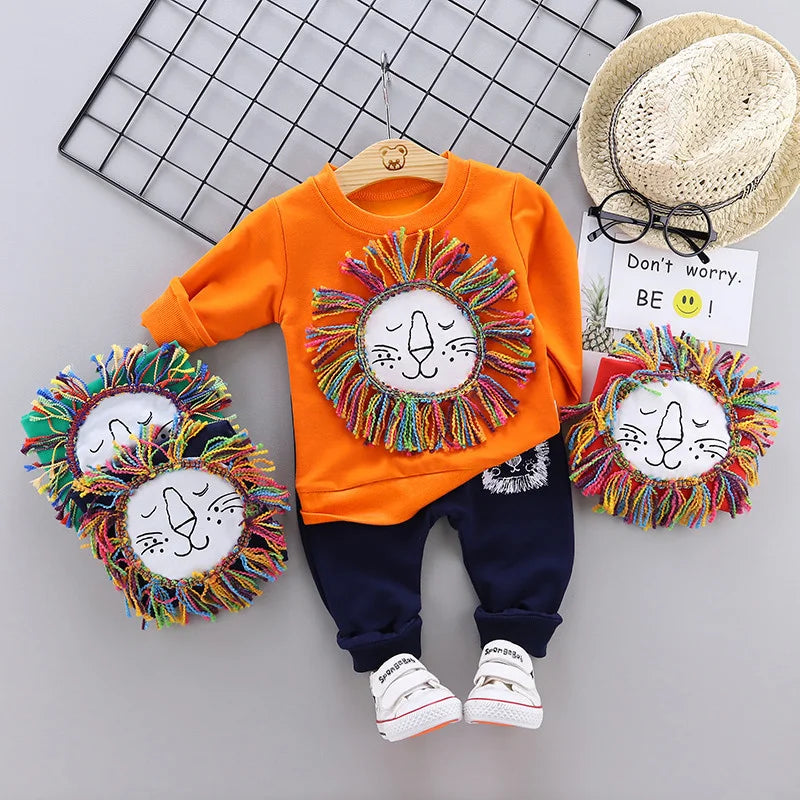 New Spring Autumn Baby Girl Clothes Boys Clothing Children T-Shirt Pants 2Pcs/Sets Toddler Casual Sports Costume Kids Tracksuits
