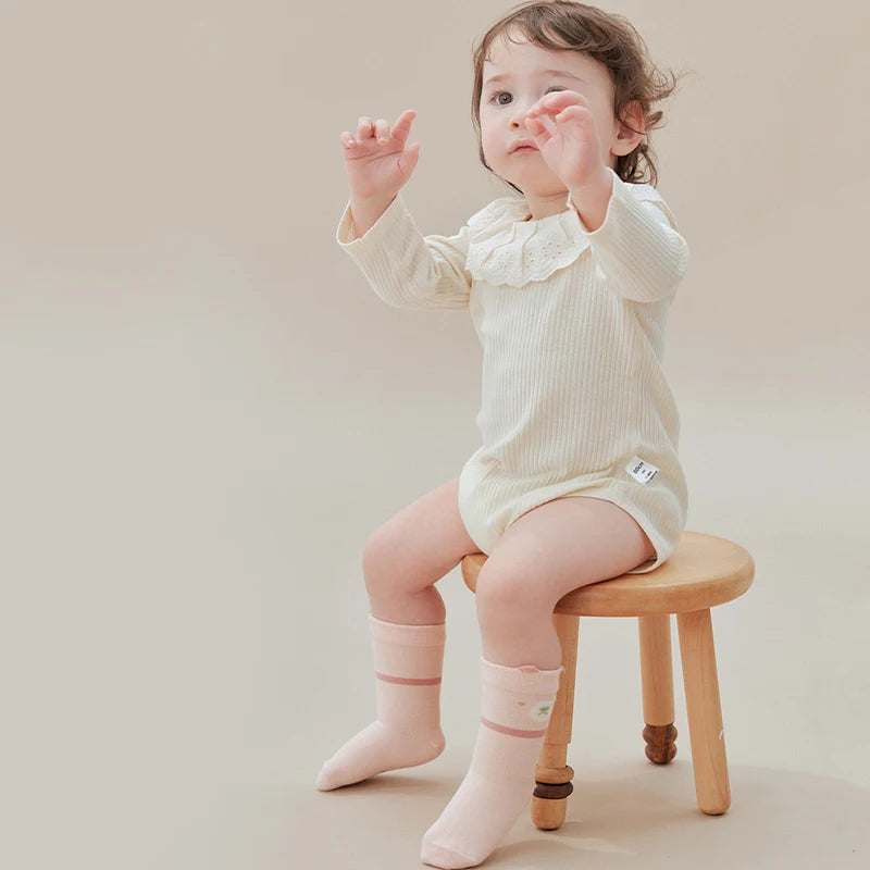 5 Pairs Kids Socks Cute Cartoon Warm Girls Socks Infant Children Girls Socks Soft Breathable Baby Socks For Girls