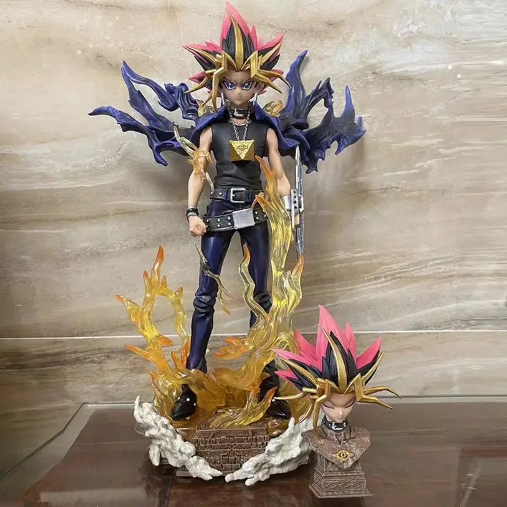 28cm/11.02in Yugi Muto Figure Dark Game Dimensional Figurine Duel Monsters Action Figures PVC Statue Collection Toys Gifts
