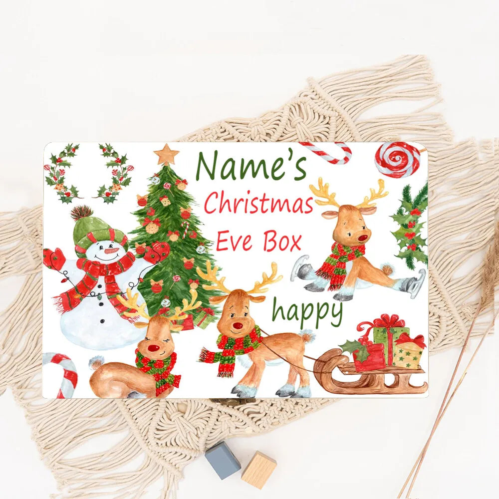 Personalized Christmas Eve Box Boys Girls Xmas Cute Gift Custom Christmas Keepsake Box Kids Xmas Party Gifts Child Wooden Box