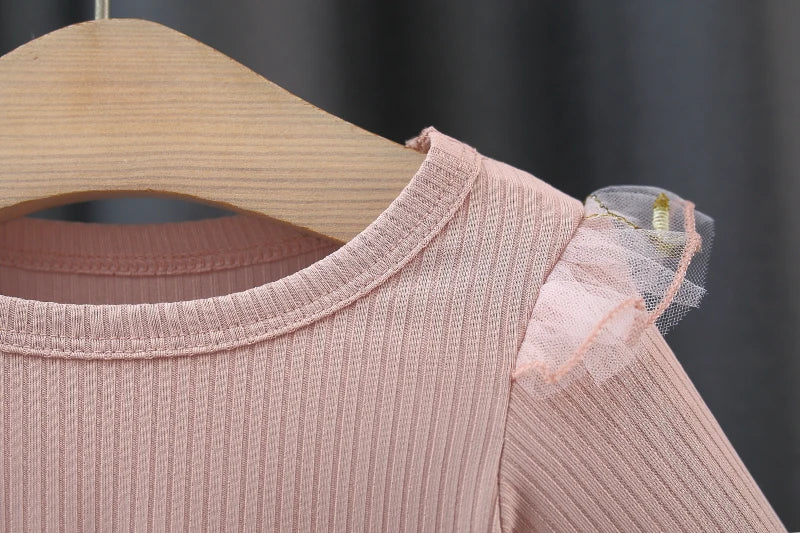 (3 Months -3 Years Old) Autumn And Winter New Pink Baby Girl Princess Dress, Sweet Bow Children'S Long Sleeved Clothes