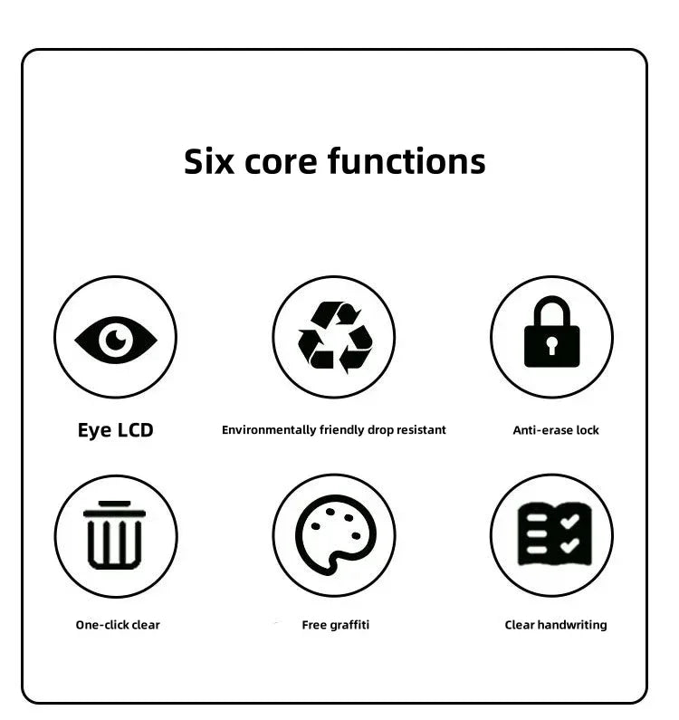 LCD Writing Tablet for Kids, Reusable Magic Drawing Board, Graffiti Sketchpad & Handwriting Blackboard, Eco-Friendly Educational