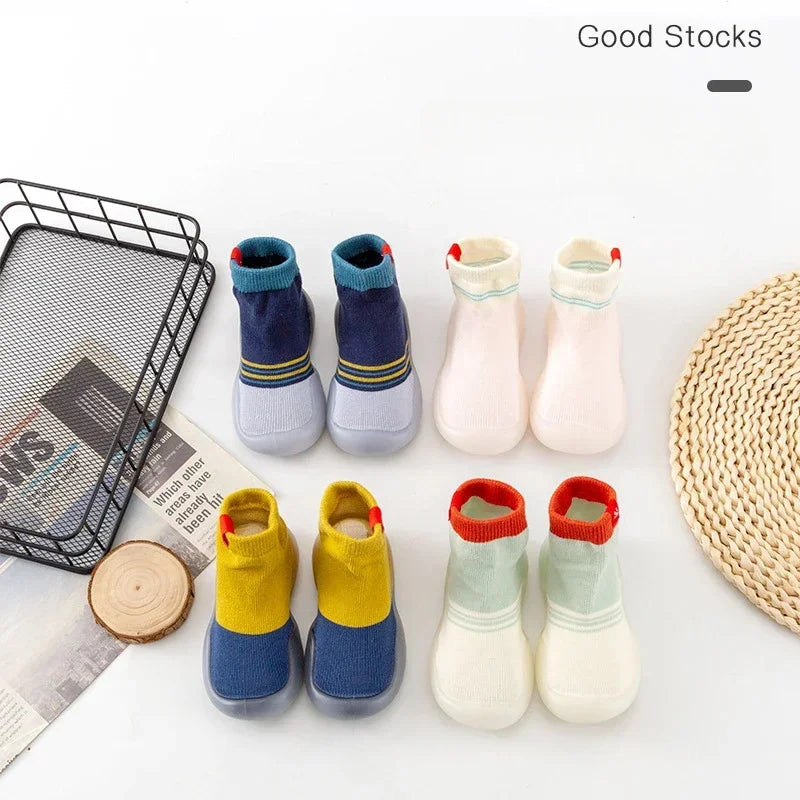 Cute New Baby Shoes Soft Sole Non-slip Baby Socks Breathable Shoes Socks Spring Fashion Children's Socks