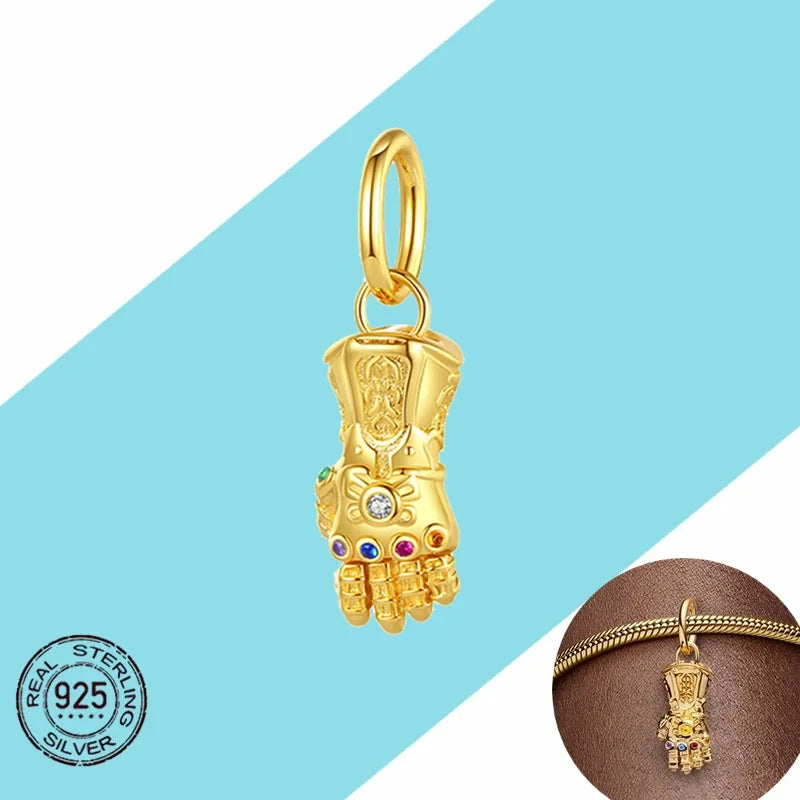 Marvel Disney Charm Beads 100% 925 Sterling Silver for DIY Bracelets Women's Jewelry Gifts Suitable for Original DLY