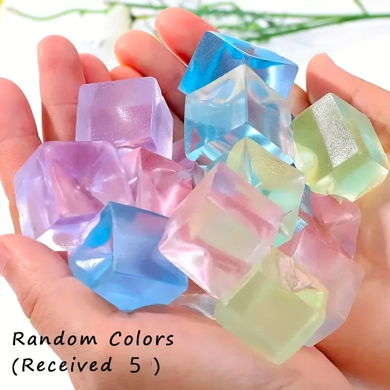 1-10PCS Cube Stress Balls Party Favors Gift for Kids Adults Fidget Stress Ball Squeezy Sensory Cubes Soft Squishies Anxiety Toys