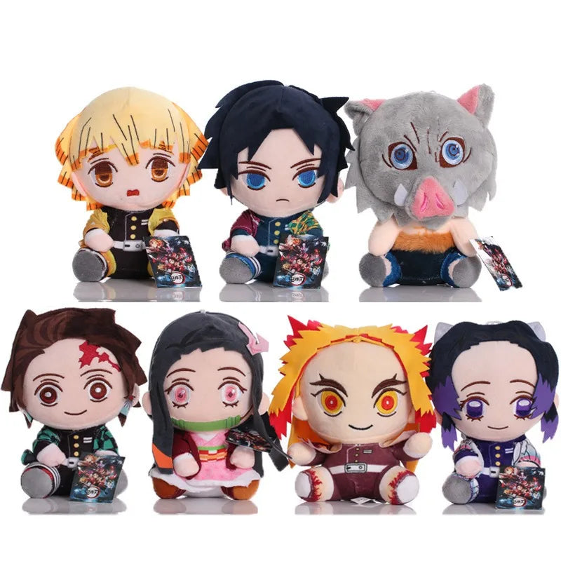 20-25cm Demon Slayer Plush Stuffed Tsugikuni Yoriichi Kokushibou Akaza Kamado Tanjirou Anime Figure Plush Toy Doll Birthday Gift