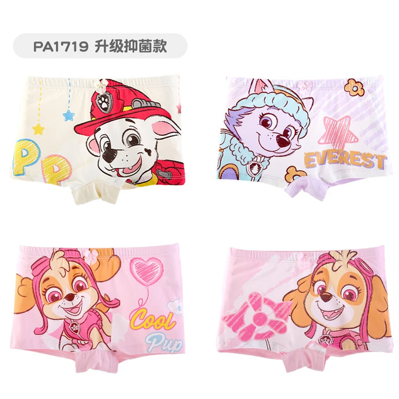 High Quality Original Paw Patrol 4PCS/SET Baby Girl's Underwear Kids Underpants Liberty Skye Mmarshall Rubble Everest For 2-8T