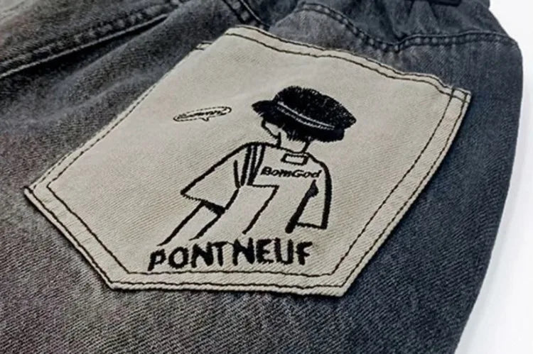 2025 New Boys Straight Jeans Big & Tall Kids Autumn Winter Denim Pants Boys Long Jeans