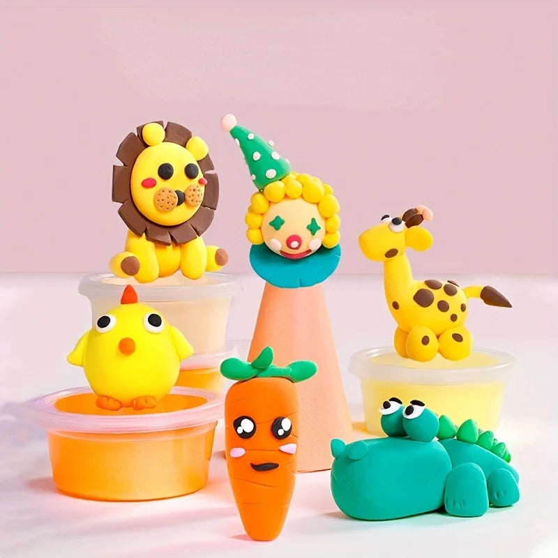 12/24/36pcs Magic Air Dry Clay Set - Non-Toxic Modeling Fun for Kids & Gifts -includes Vibrant Colors and Deluxe Tool Kit