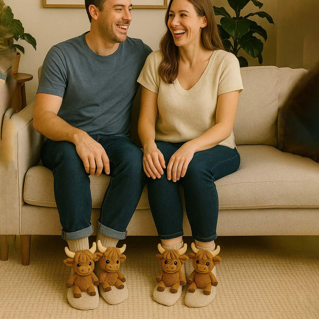 1-3 Pair 3D Knitted Animal Socks Warm Thick  Breathable Middle Tube Socks Cute Floor Socks Christmas Gift For Kids Adults ﻿