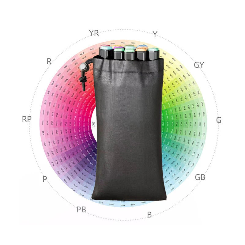 12/24/30/40/60/80/100/120/168pcs Art Marker Set, Watercolor Brush Pens For Students, Dual Tip Oil-Based Markers For Art Students