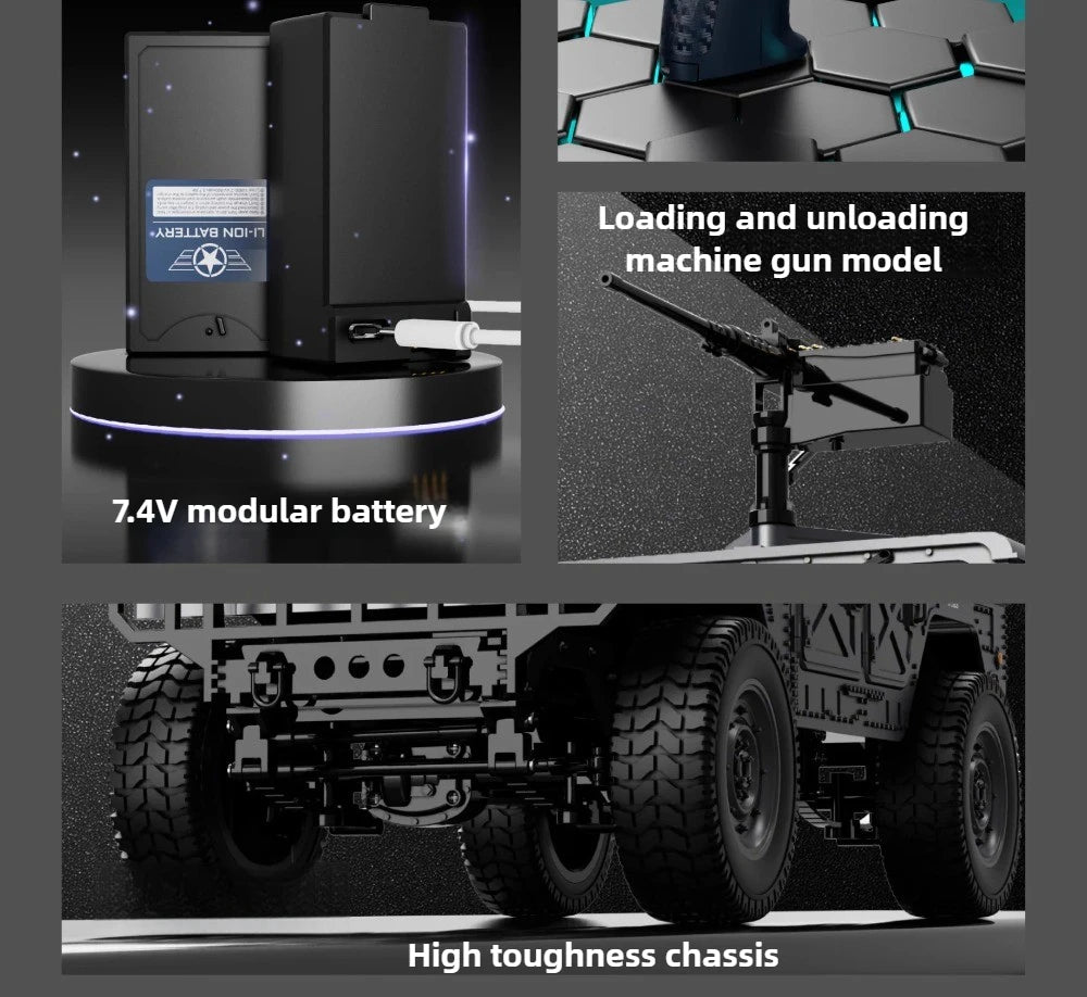 JJRC C8835 1:16 4x4 Remote Control Car - All-Terrain Off-Road Climber with LED Lights for Off-Road Adventure Toy Gift for Kids