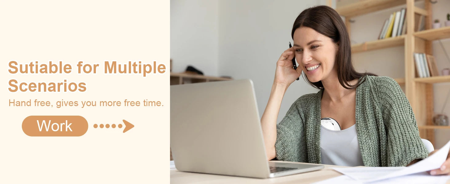 Electric Wearable Breast Milk Pump Machine Handsfree BPAFree USB Charge Painless Wireless Invisible Shelly Breast Milk Extractor