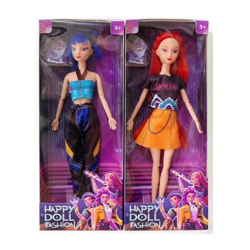 @@HOT Doll Toys Kpop Demon Hunters Action Figure Toy Rumi Mira Zoey Beautiful Princess Baby Girl Dolls Plastic DIY Toy for Girls