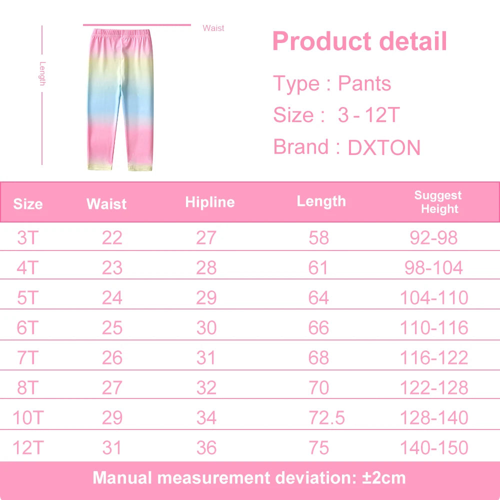 DXTON Baby Toddler Pants  Polyester Children Girls Pencil Leggings Four Season Gradient Outerwear Kids Girls Straight Trousers