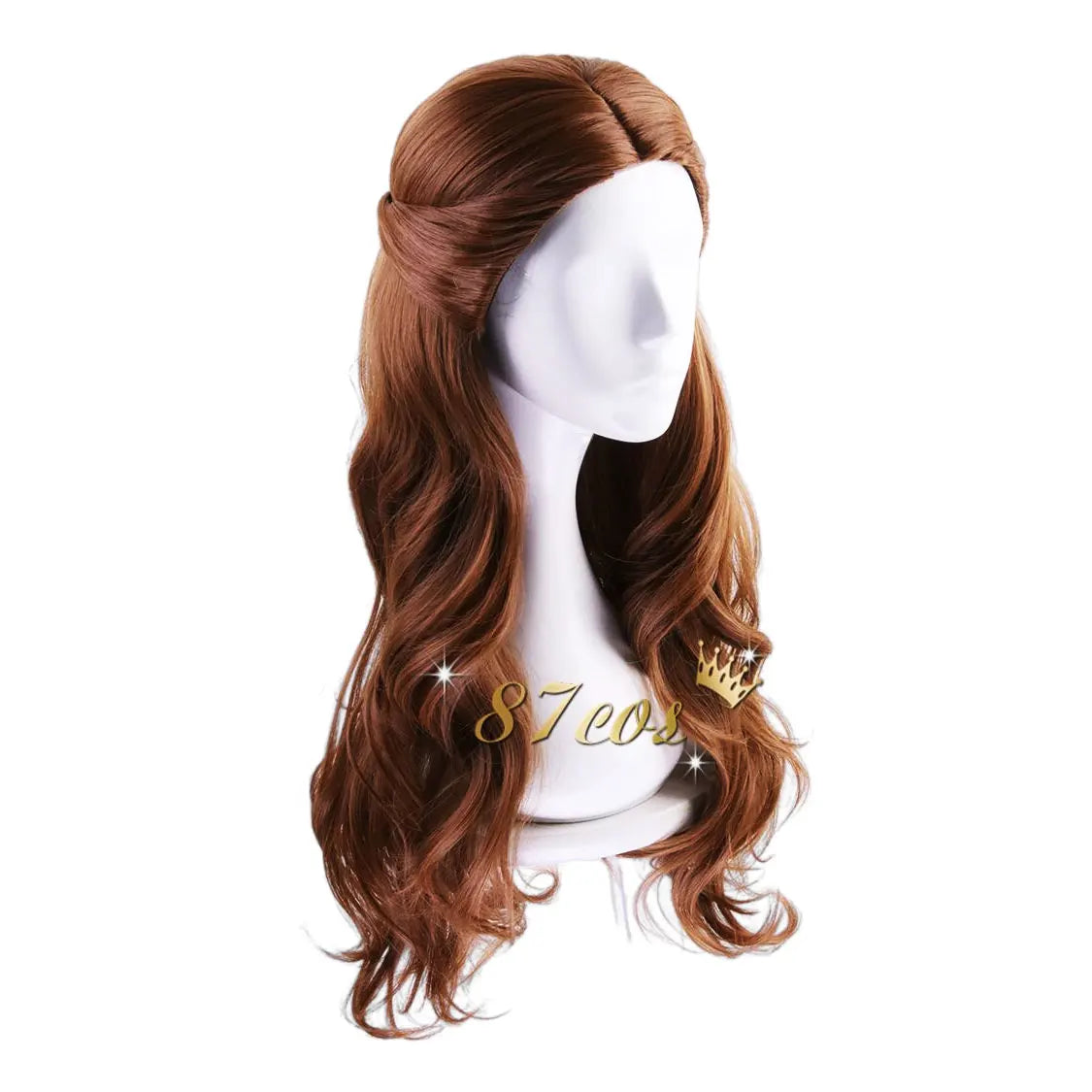 Disney Beauty and the Beast Princes Belle Role Play Headwear Cosplay Costume Accessory Wig Hairpin Crown Birthday Party Dress up