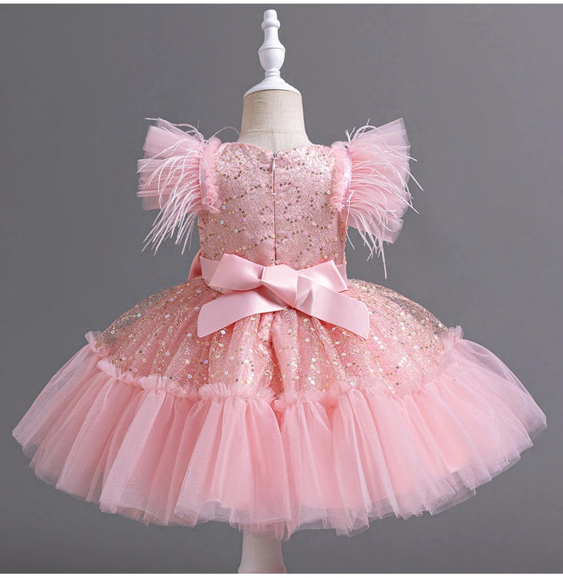 6633 Little Baby Clothing Girl Wedding Dress Kids Birthday Party Princess Dresses Children Wedding Ceremony Costume