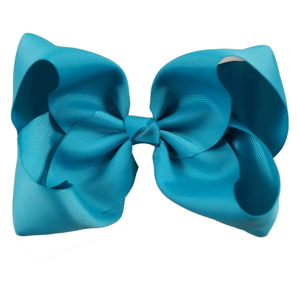 60 Colors Boutique 8" Large Solid Grosgrain Ribbon Hair Bow Clips Barrettes for Women Girls Accessories