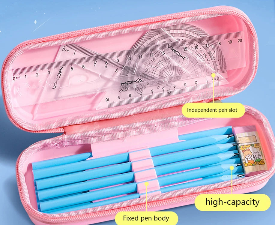 Kawaii Cute Kid Boy Girl Multi Color Selection Pencil Box School Student Stationery Box Child Pencil Storage Capacity Case Gift