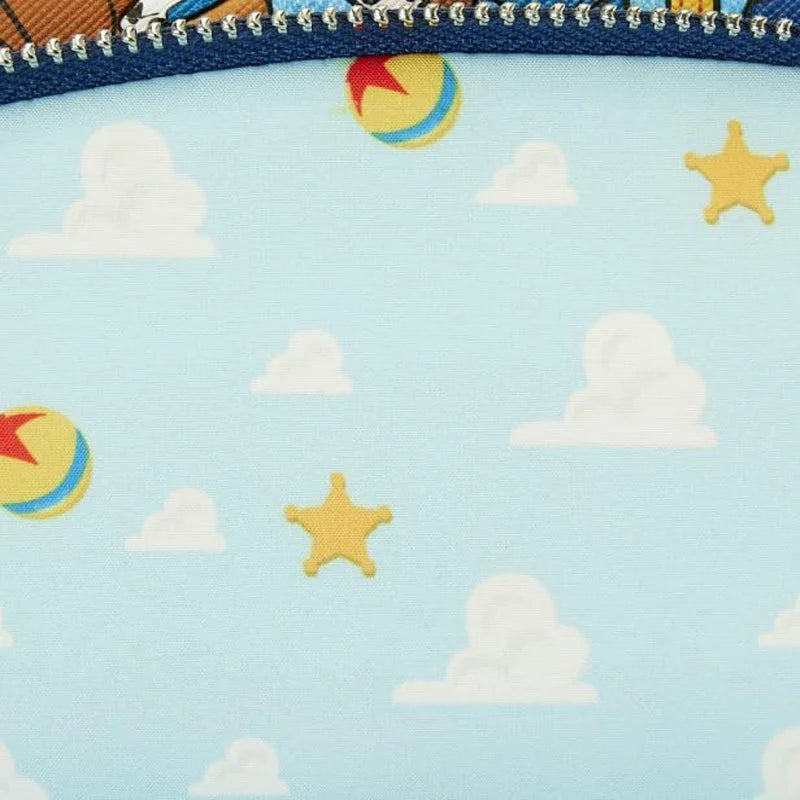 Loungefly Pixar Toy Story Movie Collab Triple Pocket Mini Backpack ﻿wallet