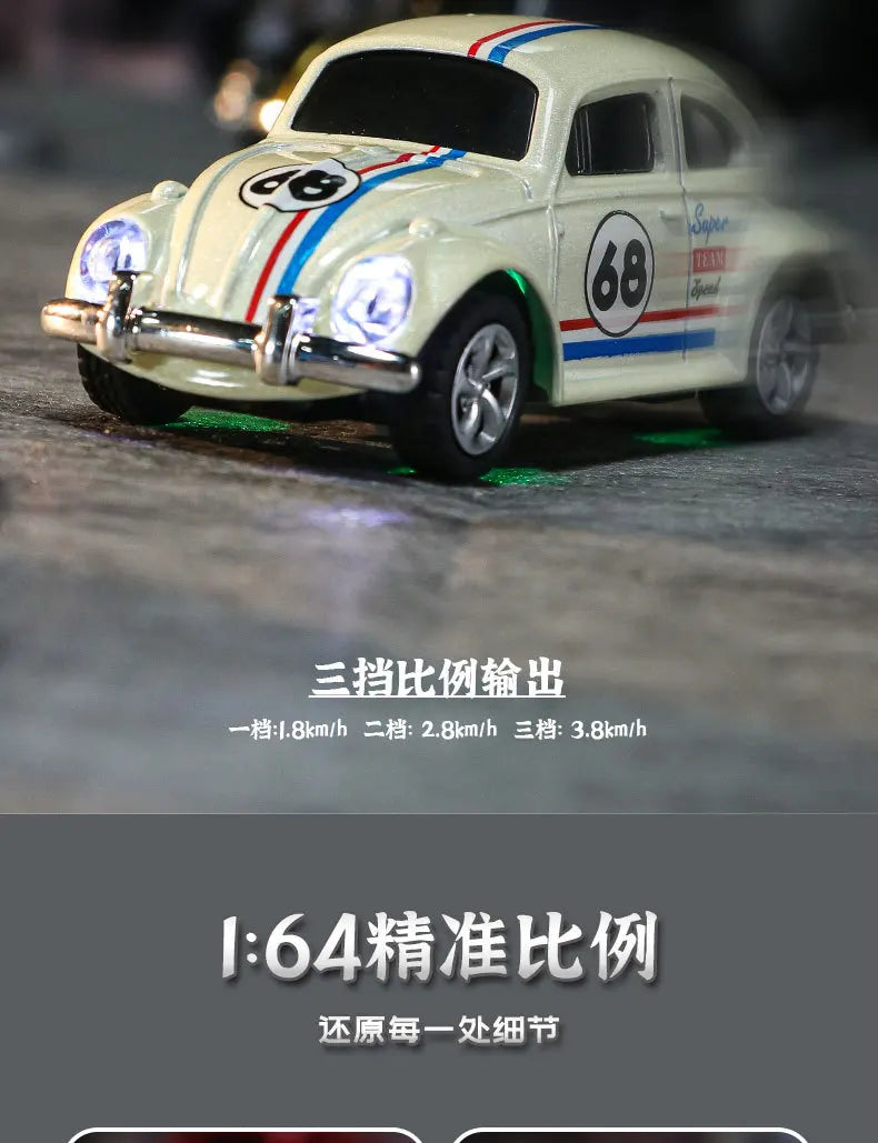 2025 New Wireless Mini Beetle Alloy Remote Control Car Small Mobile Phone Remote Control Model Car Toy Children'S Holiday Gift