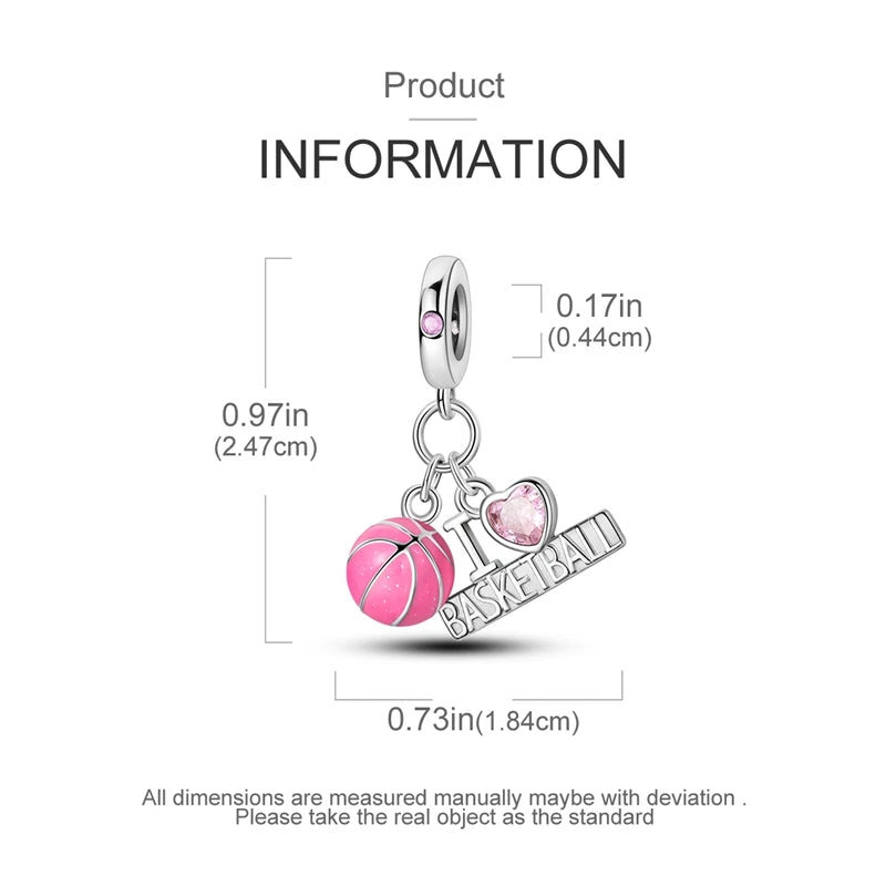 Pink Girl Series 925 Sterling Silver Alphabet Charms Beads Cute Letter Fit Original Bracelet Bangle Necklace DIY Jewelry