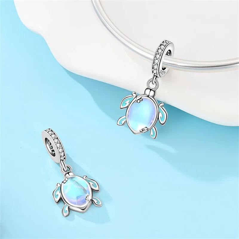 Hot Sale 925 Sterling Silver Ocean World Series Sea Turtle Starfish Little Crab Octopus Charms Bead Fit 925 Bracelet DIY Jewelry