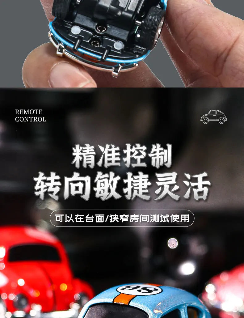 2025 New Wireless Mini Beetle Alloy Remote Control Car Small Mobile Phone Remote Control Model Car Toy Children'S Holiday Gift