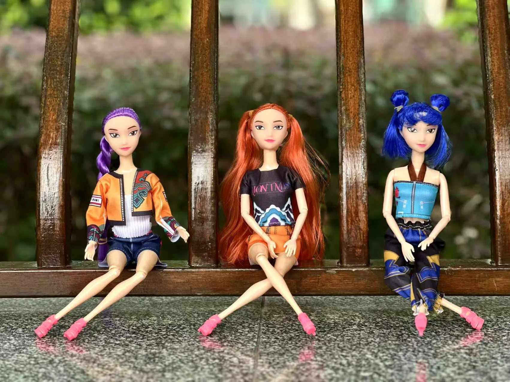 3pcs  Demon Hunters  NEW Anime KPop Doll Vinyl Toy Rumi Mira zoi Character vinyl mask figurine Birthday Gift Fan Club Gifts