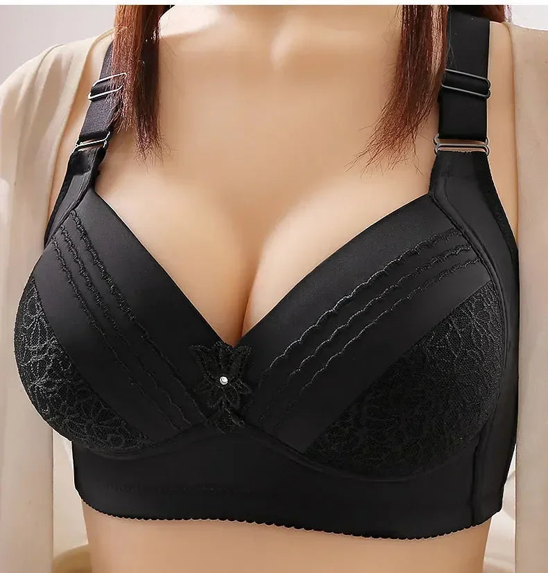 High-grade Women Bra Mom Brassiere Sexy Push Up Brassiere Large Size Thin Cup Without Steel Ring Female Bra Women Underwear