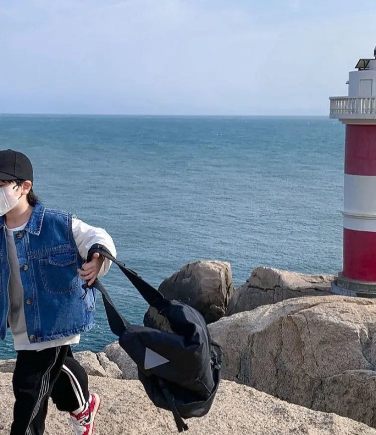 2025 New Boys Denim Vest Sleeveless Toddler Boys Spring Autumn Stylish Kids Jacket