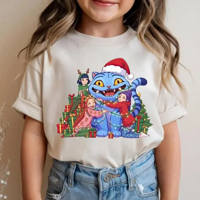 2025 KPop Demon Hunters T-shirts for Children Anime Cartoon Short Sleeved Shirt Boys Girls Fashion Top Kids Clothes Gifts