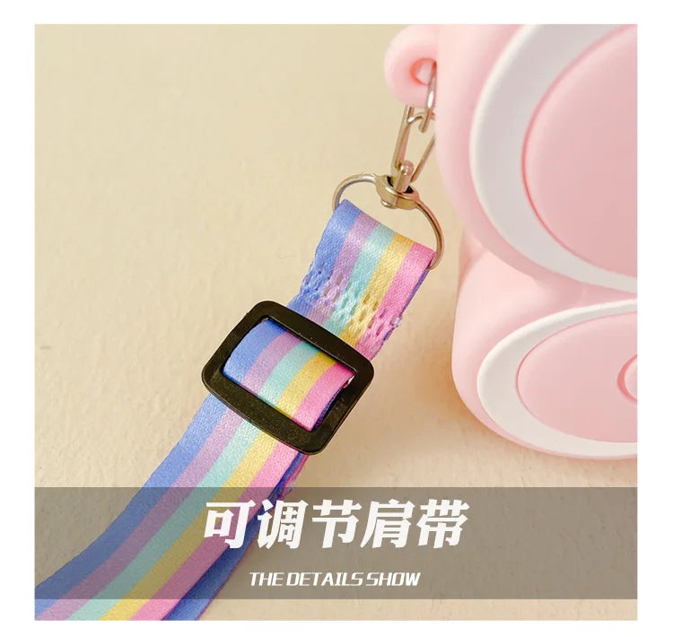 Lovely Bow Children's Silicone Shoulder Bags Cute Butterfly Shape Baby Girls Crossbody Bag Candy Color Kids Small Coin Purse