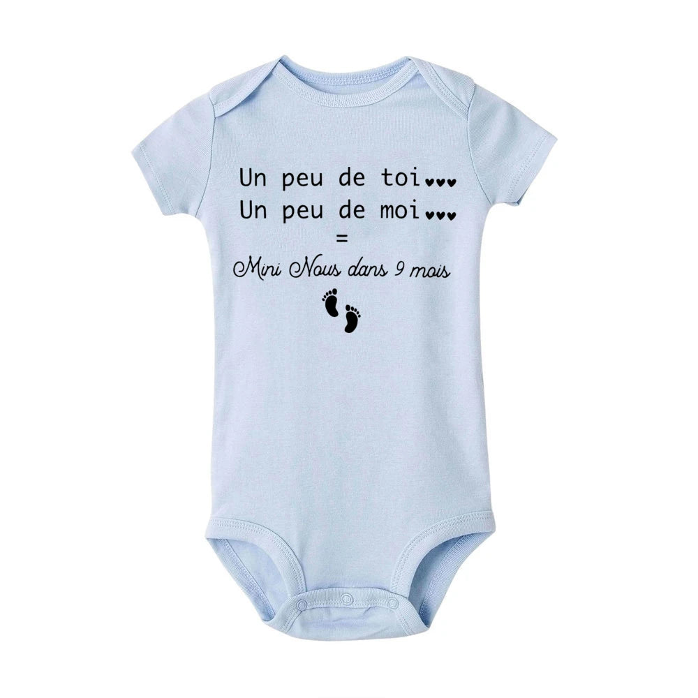 Mini Naus Dans 9 Mais Pregnancy Announcement Baby Rompers First Time Dad Gift Baby Announcement Bodysuit New Baby Gift