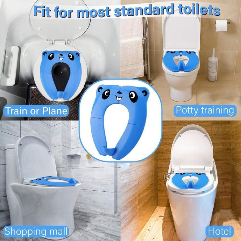 Portable Folding Non Slip Silionce Pads Potty Training Seat for Kids Foldable Toddlers Toilet Seat Potty Seat Cover for Travel