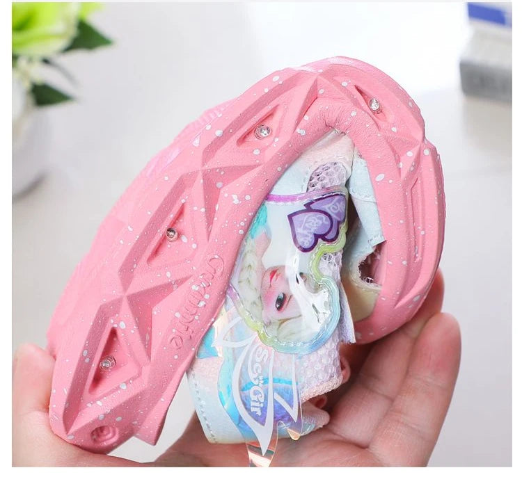 Disney Children's Sandals Women's Summer Girls' Sandals Led Lights Kids' Baby Princess Elsa Beach Pink Purple Shoes Size 22-37