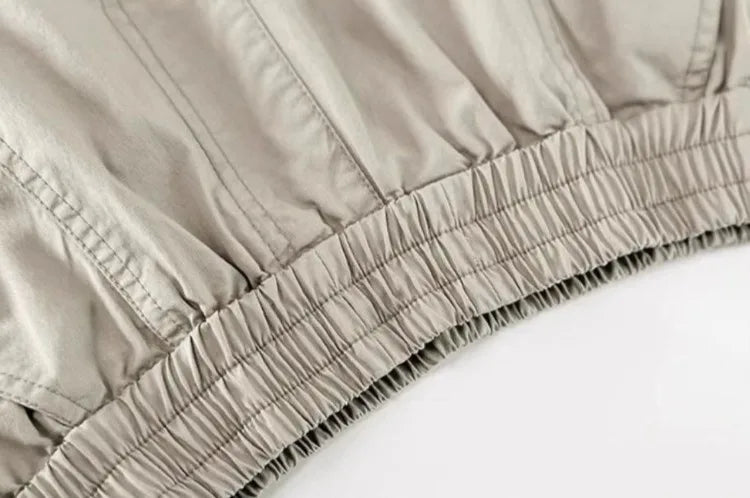 2025 Spring Autumn Boys' Cuffed Cargo Pants Straight Leg Cotton Stylish New Design