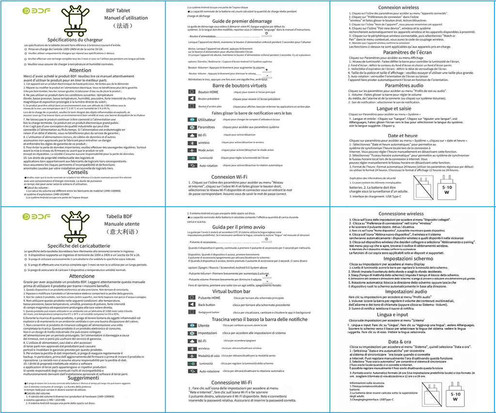 BDF 7 Inch Kid Tablet Android 13, 4GB RAM 64GB ROM,1TB Expand,5G WiFi,4000MAH Battery,Dual Camera, Children's Gift Kids Software