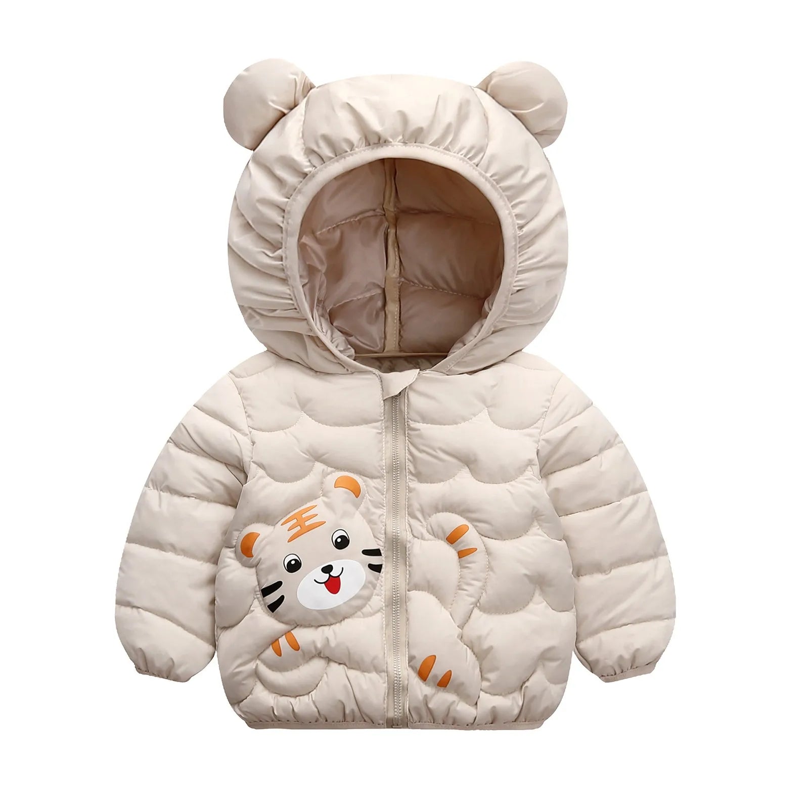 Cute Baby Girls Winter Clothes Kids Light Down Coats with Ear Hoodie Spring Girl Jacket Toddler Children Clothing for Boys Coat