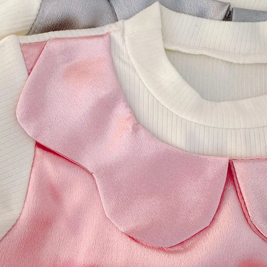 Birthday Party Baby Girl Princess Dress, Spring And Autumn New Sweet Bow Children'S Long Sleeved Clothes (9 Months -3 Years Old)