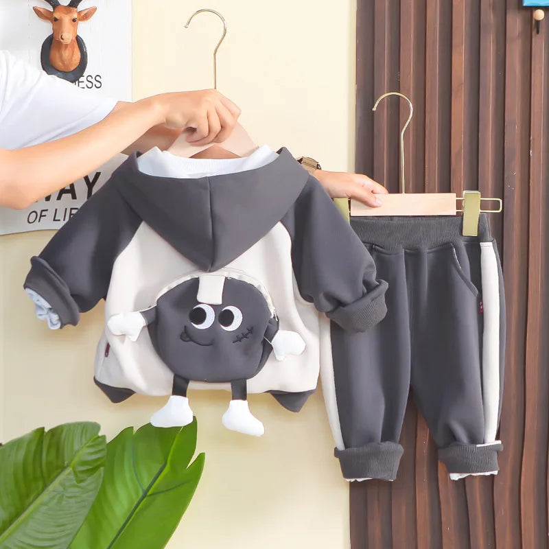 New Autumn Baby Clothes Girls Clothing Children Boys Hooded Jacket T-Shirt Pants 3Pcs/Set Toddler Casual Costume Kids Tracksuits