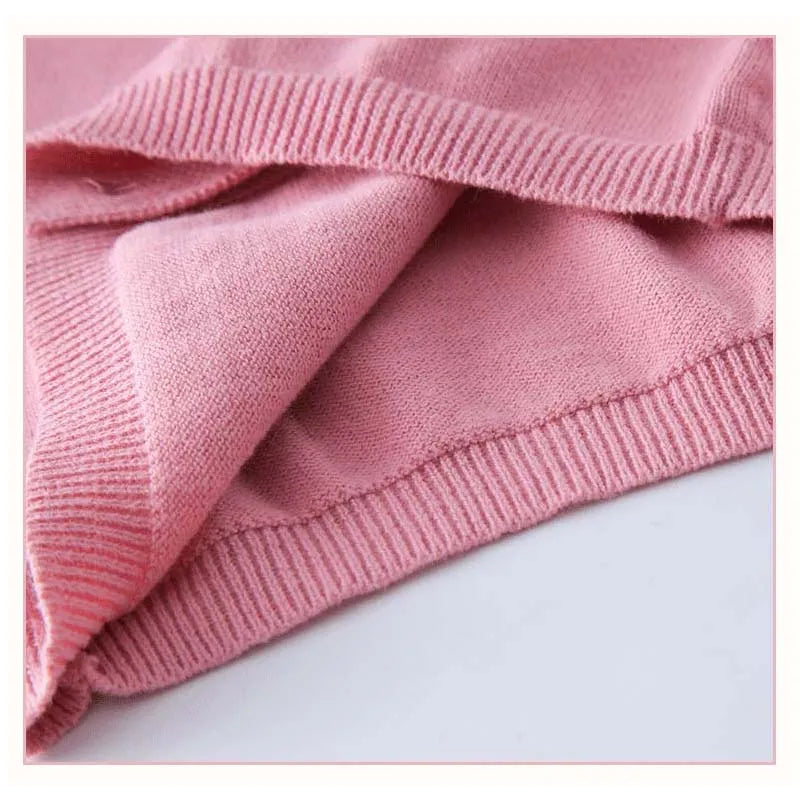 70-150cm Kids Knit Jacket for Girls Cardigan Sweater Blue Brown Toddler Baby Boy Knitwear Spring Autumn Cotton Children Clothing