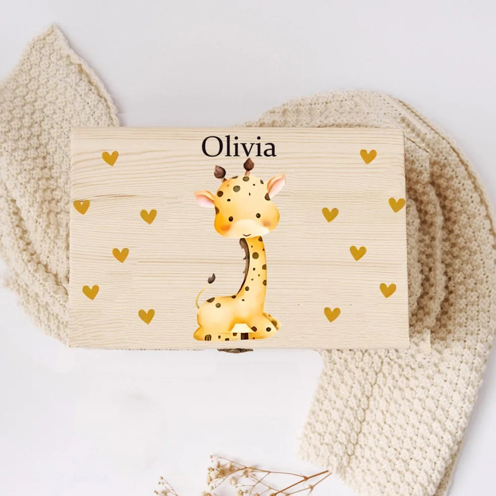 Personalized Baby Memory Box Baby 1st Birth Gift Wooden Storage Memory Boxes Newborn Baptism Gifts Custom Infant Keepsake