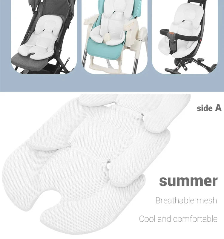 PANGDUBE Universal Stroller Seat Cushion Double Sided Baby Car Seat Pad High Chair Mat Waterproof Soft Stroller Accessories
